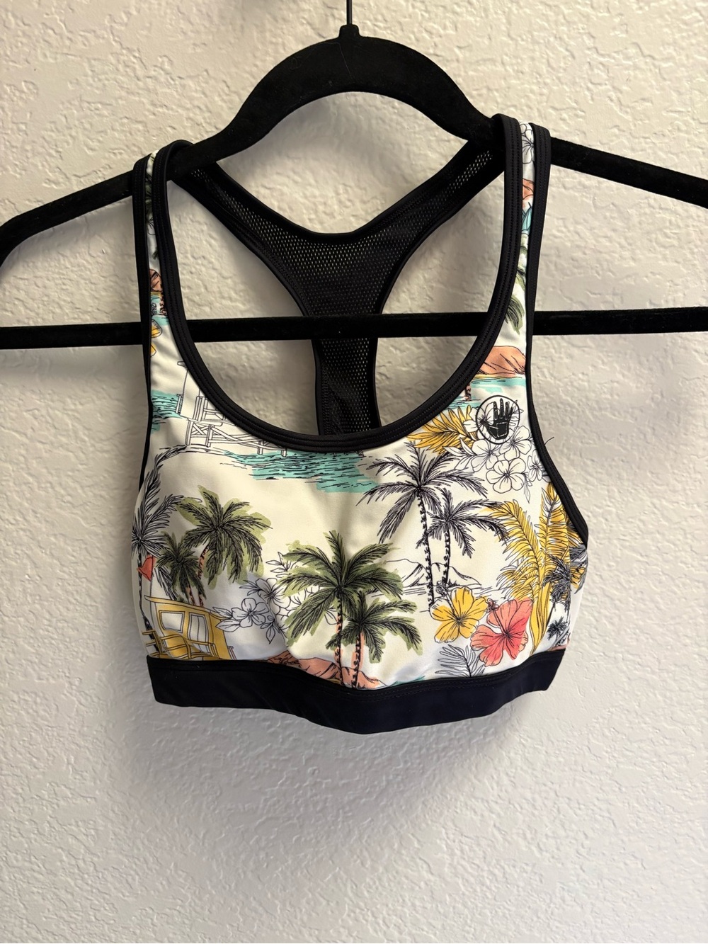 Body Glove Black Athletic bikini top with Mesh Detail